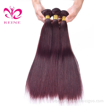 REINE 100 Human Hair 99J Brazilian Virgin Hair Silky Straight,Names Of Virgin Human Hair Weave Bundles in mozambique